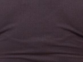 Imagem da Cor do Produto Blusa Regina Cropped Canelada Dupla – Gola V, Manga Curta - Marrom